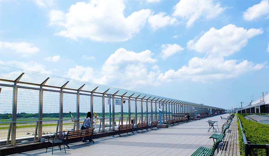 東京自由行成田機場的第一航廈的瞭望台