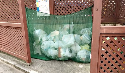 日本街頭供居民放置垃圾的空間