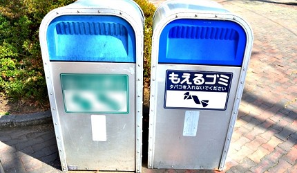日本街頭可見的可燃垃圾垃圾桶