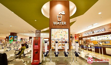 AEONMALL永旺夢樂城成田購物商城美食廣場Food Forest提供溫熱飲用水專區