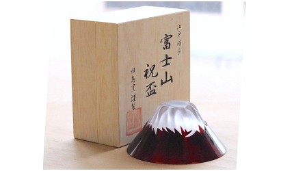 日本富士山杯田島硝子富士山祝盃酒杯正版蝦皮