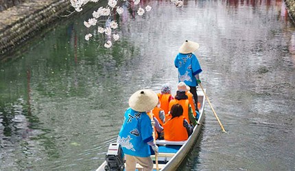 文青日本自由行新熱點必去松尾芭蕉流浪之路主題紀念館岐阜縣大垣市奧之細道終旅之地紀念館中有介紹的大垣櫻花樹下泛舟