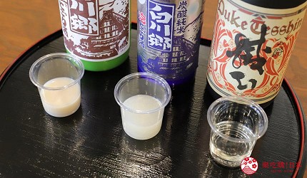 名古屋附近的推薦玩半日的西美濃文青小鎮大垣百年釀酒廠三輪酒造的出品日本酒提供試飲