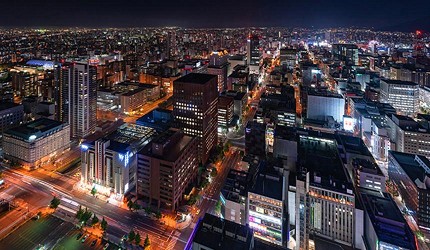 從JR塔外望的北海道城市夜景