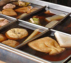 北海道函館函館光之屋台 大門橫丁內的可以吃到的關東煮