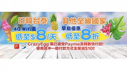 crazyegg的wifi蛋現正進行優惠推廣