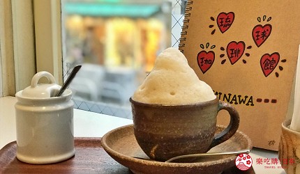沖繩旅遊孝親自由行推薦美食「BUKUBUKU咖啡」（福來福來咖啡）的豆汁奶泡