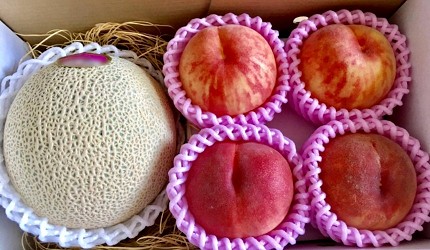日本盛產的哈密瓜跟水蜜桃