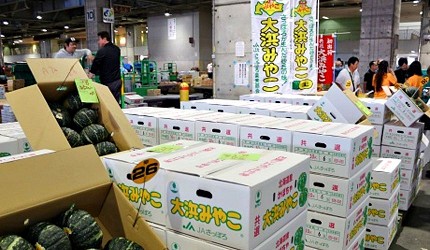 札幌中央批發市場內的貨物