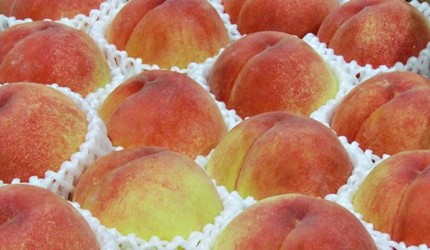 札幌中央批發市場內有售的水蜜桃