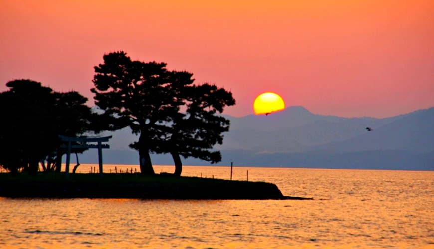 島根自由行必去的松江「宍道湖」