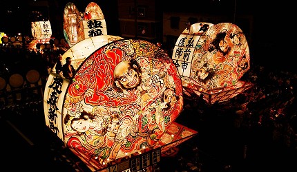 日本青森弘前的弘前睡魔祭（弘前ねぷたまつり）花燈之一