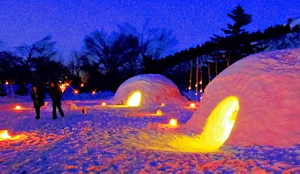 2019越後妻有大地藝術祭附近的「雪美洞祭」的雪洞