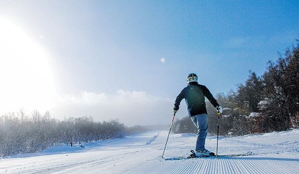 岩手縣八幡平休閒渡假中心全景滑雪場平坦長程雪道