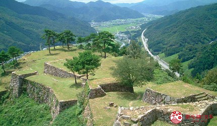 竹田城僅剩下石垣的遺跡