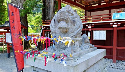 日光二荒山神社祈求良緣的「良緣狛犬」