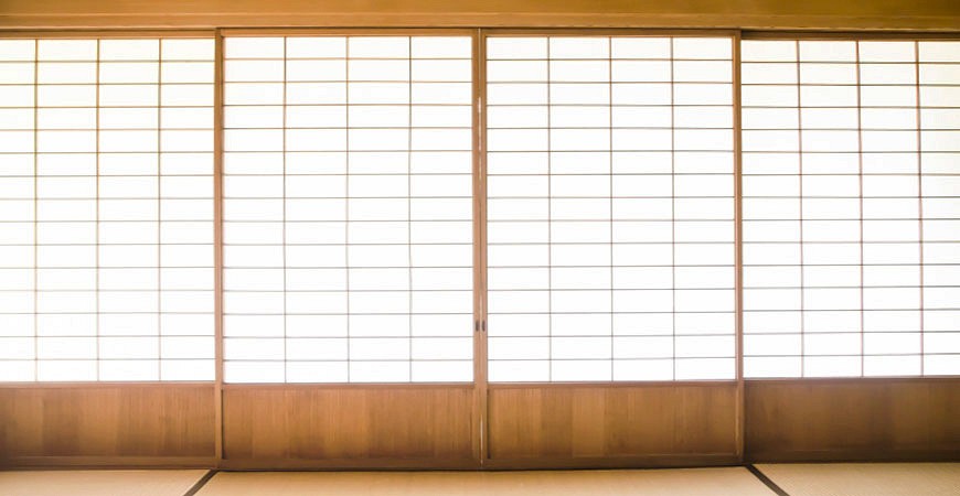 日本和室紙格窗紙窗示意圖