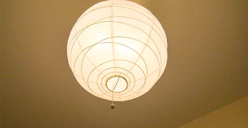 日本和室燈紙燈吊燈示意圖