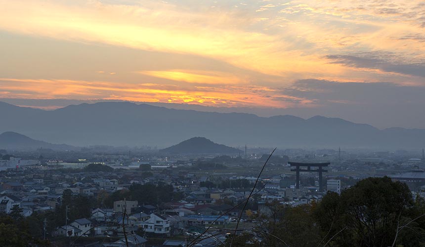 奈良櫻井市大神神社展望台景色