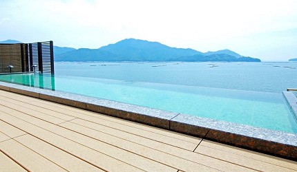 「宮濱溫泉」眺望宮島與大野瀨戶的美景