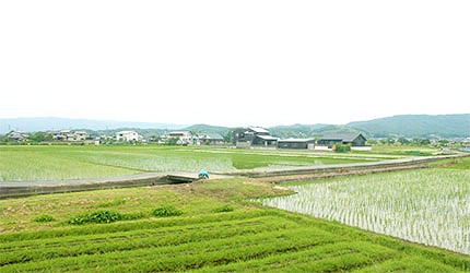 日本岡山最上稻荷沿途風景示意圖
