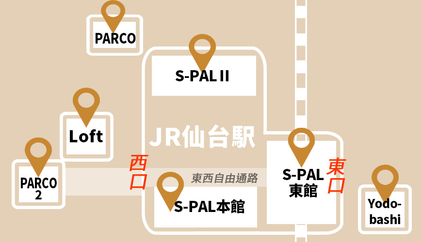 日本東北自由行仙台車站推薦必買必逛東口西口購物攻略