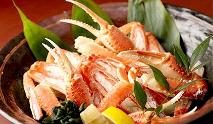 日本美食海鮮烤螃蟹毛蟹帝王蟹松葉蟹示意圖