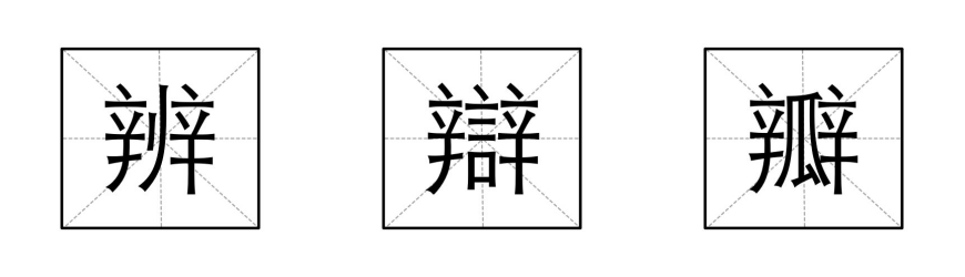 弁的中文繁體字是辨辯瓣