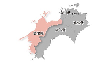 日本愛媛縣位置地圖