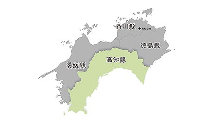 日本高知縣位置地圖