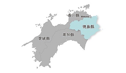 日本德島位置地圖